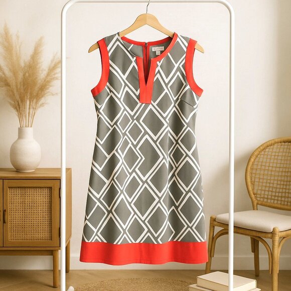 Robbie Bee Dresses & Skirts - Robbie Bee Shift Dress M Sleeveless V-Neck Midi Dress Size 8